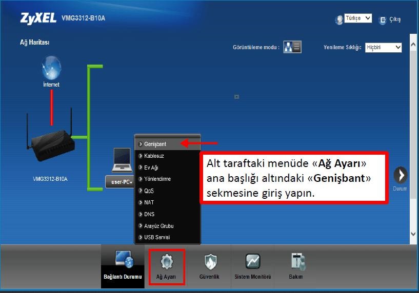 ZyXEL VMG3312 Modem Kurulumu ( Resimli Anlatım ) - Turbonet Destek